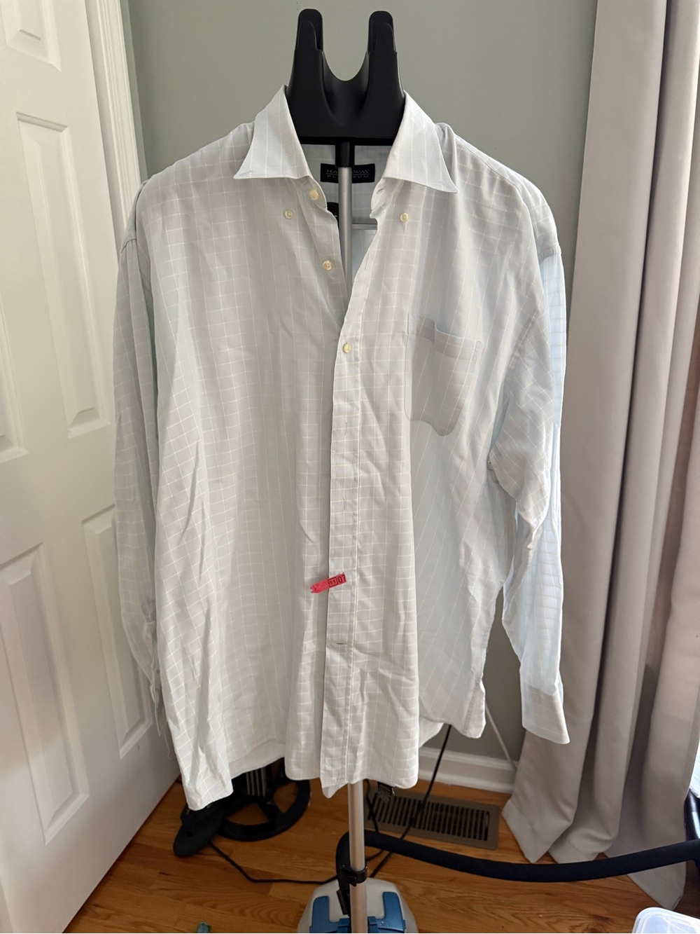 Hathaway Platinum‎ Made in Italy 100% Cotton Button Down Dress Shirt XXL